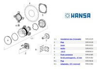 RECAMBIOS CUERPO EMPOTRADO BLUEBOX HANSA